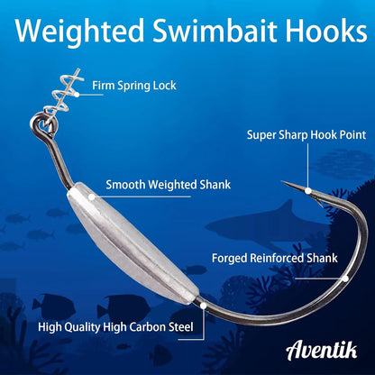 weighted swimbait hooks