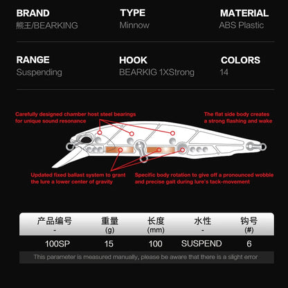 Bearking SP Minnow Jerk-bait