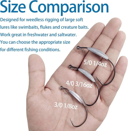 weighted swimbait hooks